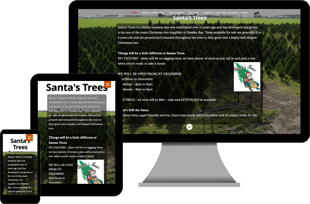 Santa's Tree website built by iSystems
